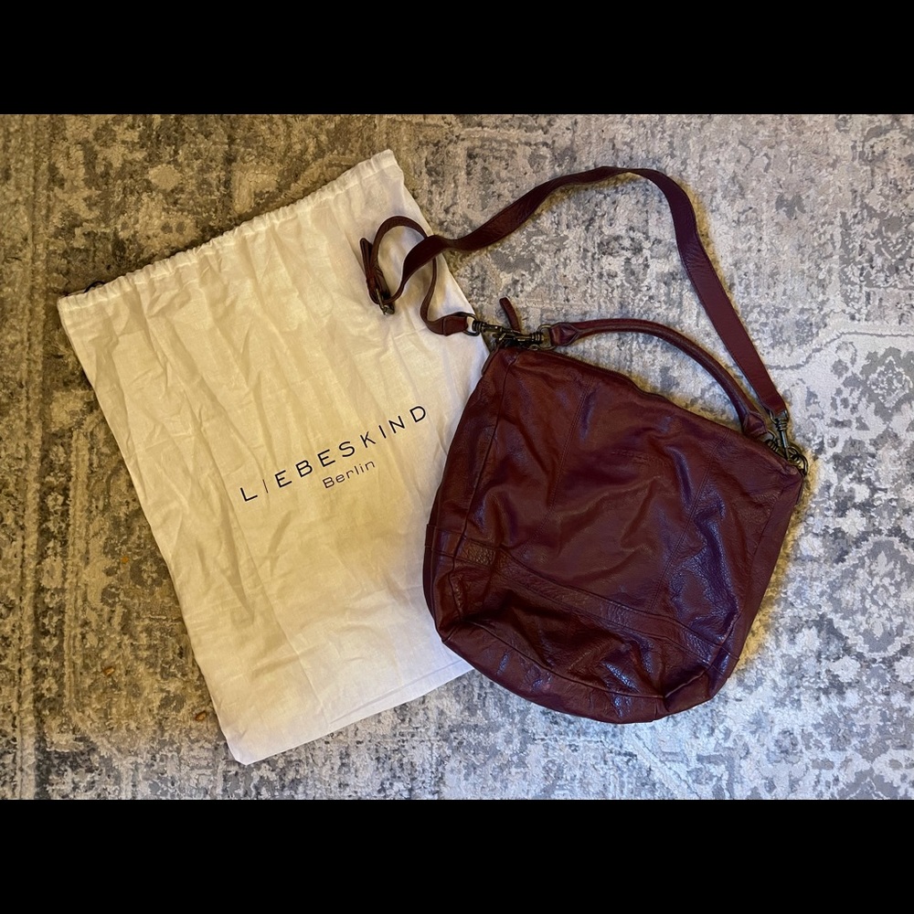 Burgundy leather Liebeskind purse